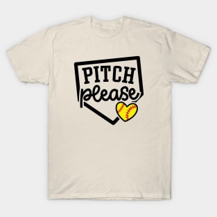 Pitch Please Softball Player Mom Cute Funny T-Shirt